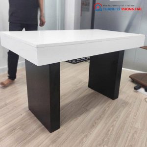 Bàn Trưởng Phòng 1m2 Phối Màu Trắng Đen Cũ