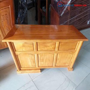 Bàn Trưởng Phòng Gỗ TN Kèm Ngăn Tủ Mới 99%