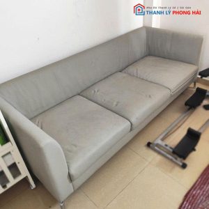 Băng Sofa 3 Chỗ Bọc Da Cũ Thiết Kế Đơn Giản