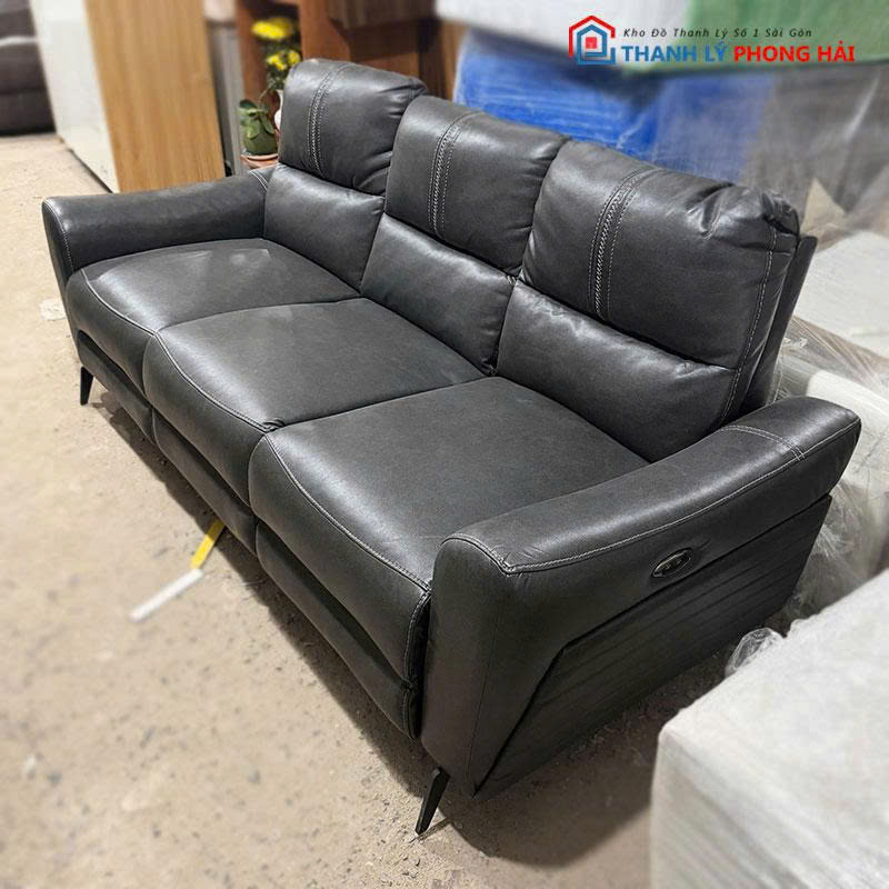 bang-sofa-boc-da-mau-den-3 Băng Sofa Bọc Da Màu Đen Tồn Kho Mới 99%
