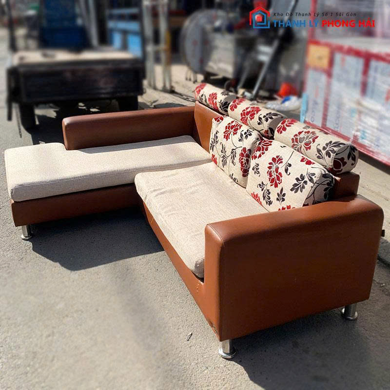 bang-sofa-goc-l-boc-vai-phoi-da-cu-3 Băng Sofa Góc L Bọc Vải Phối Da Cũ