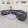 Băng Sofa Tân Cổ Điển Bọc Nhung Đính Nút Mới 99%