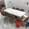 Bộ Bàn Ăn Mặt Đá 2m Kèm 8 Ghế Grace Cũ