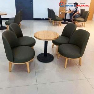 Bộ Bàn Ghế Cafe Bọc Đệm Mới 99%
