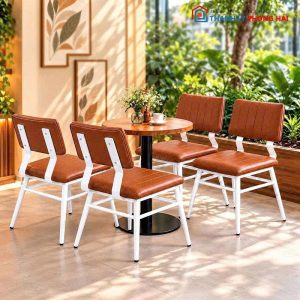 Bộ Bàn Ghế Cafe Đệm Da Mới 99% (Nhiều Màu)