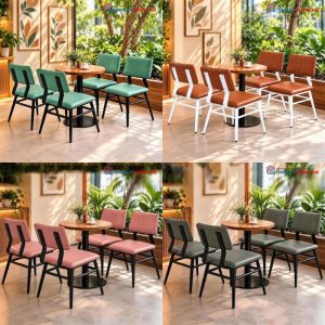 Bộ Bàn Ghế Cafe Đệm Da Mới 99% (Nhiều Màu)