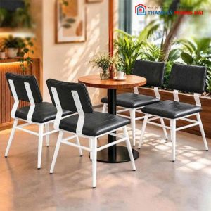 Bộ Bàn Ghế Cafe Đệm Da Mới 99% (Nhiều Màu)