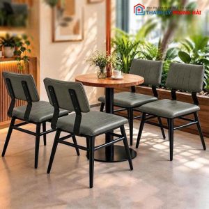 Bộ Bàn Ghế Cafe Đệm Da Mới 99% (Nhiều Màu)