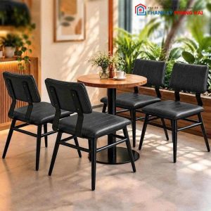 Bộ Bàn Ghế Cafe Đệm Da Mới 99% (Nhiều Màu)