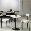 Bộ Bàn Ghế Cafe Khung Sắt Mảnh Đệm Da Mới 99%