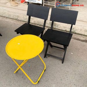 Bộ Bàn Ghế Cafe Vỉa Hè Gấp Gọn Cũ