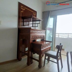 Bộ Bàn Thờ Gỗ Cũ 3 Món Kèm Kệ Treo