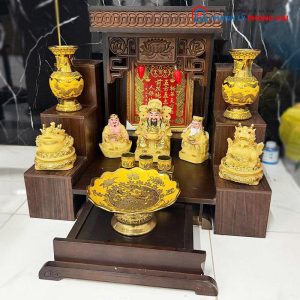 Bộ Bàn Thờ Thần Tài Ông Địa Cũ (Kèm Phụ Kiện)