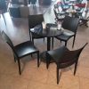Bộ Bàn Tròn Chân Gang Đúc Kèm Ghế Nhựa Cũ