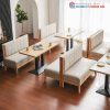 Bộ Băng Ghế Cafe Bọc Da Khung Gỗ Mới 99%