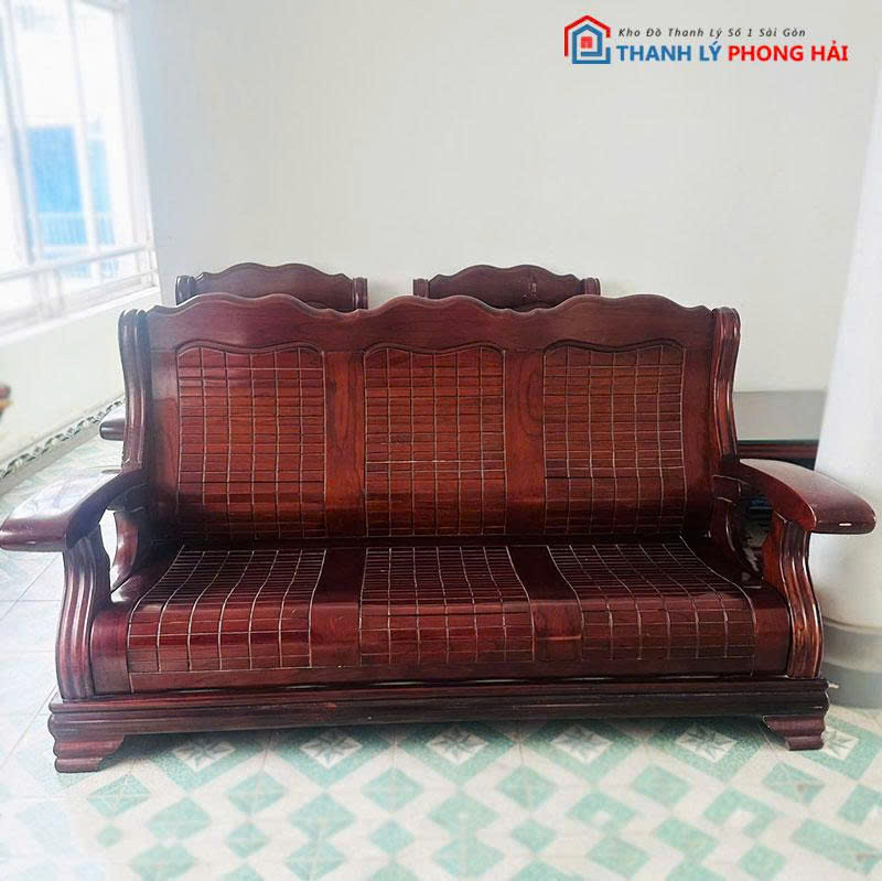 bo-salon-thung-go-tu-nhien-cu-2 Bộ Salon Thùng Gỗ Tự Nhiên Cũ