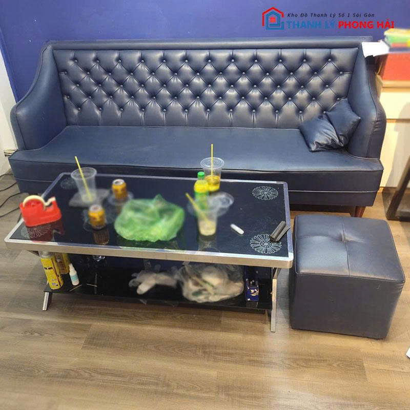 bo-sofa-da-cu-kem-ban-tra-va-don-ngoi Bộ Sofa Da Cũ Kèm Bàn Trà Và Đôn Ngồi
