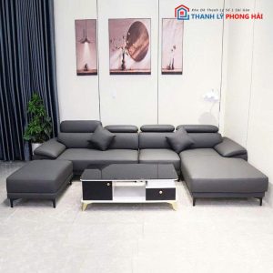 Bộ Sofa Da Phòng Khách Góc L Mới 99% (Nhiều Màu)
