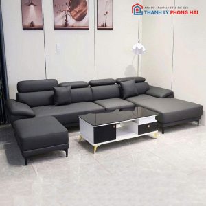 Bộ Sofa Da Phòng Khách Góc L Mới 99% (Nhiều Màu)