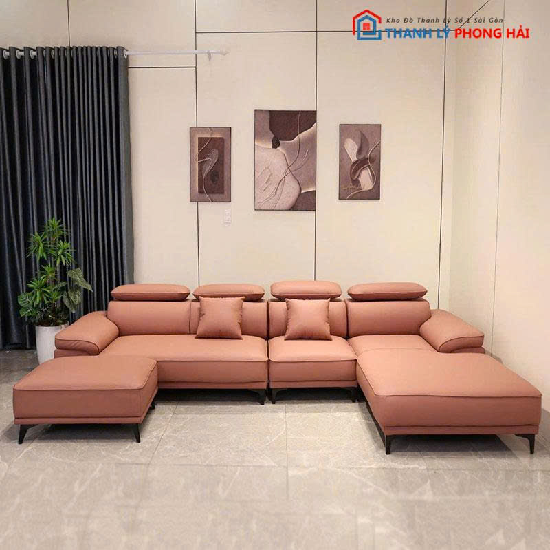 bo-sofa-da-phong-khach-goc-l-4 Bộ Sofa Da Phòng Khách Góc L Mới 99% (Nhiều Màu)