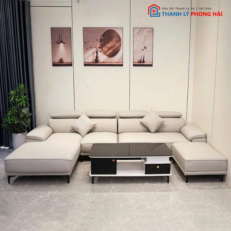 bo-sofa-da-phong-khach-goc-l-6 Bộ Sofa Da Phòng Khách Góc L Mới 99% (Nhiều Màu)