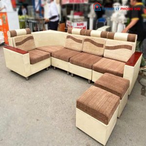 Bộ Sofa Góc L Đệm Nhung Cũ (Nhiều Màu)