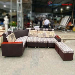 Bộ Sofa Góc L Đệm Nhung Cũ (Nhiều Màu)
