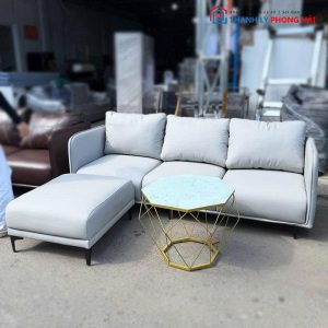 Bộ Sofa Phòng Khách Bọc Da Tặng Bàn Trà Mới 99% (Nhiều Màu)