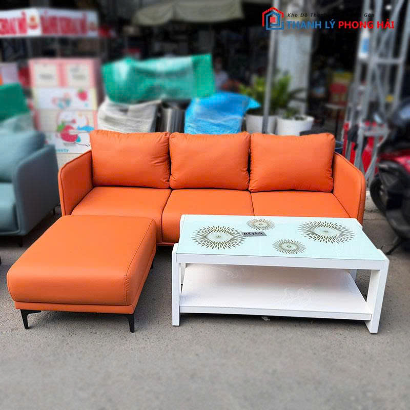 bo-sofa-phong-khach-boc-da-tang-ban-tra (10) Bộ Sofa Phòng Khách Bọc Da Tặng Bàn Trà Mới 99% (Nhiều Màu)