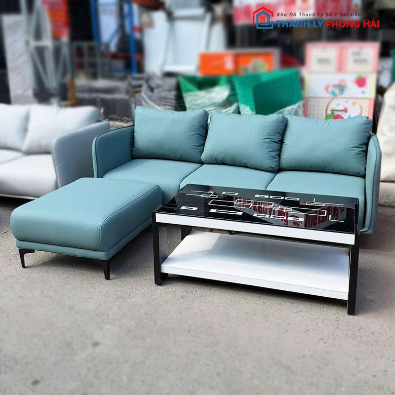 bo-sofa-phong-khach-boc-da-tang-ban-tra (12) Bộ Sofa Phòng Khách Bọc Da Tặng Bàn Trà Mới 99% (Nhiều Màu)