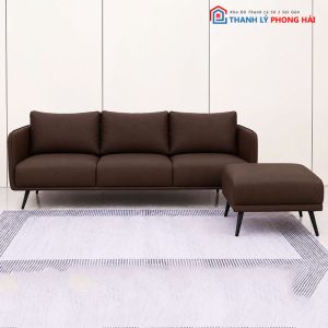 Bộ Sofa Phòng Khách Bọc Da Tặng Bàn Trà Mới 99% (Nhiều Màu)