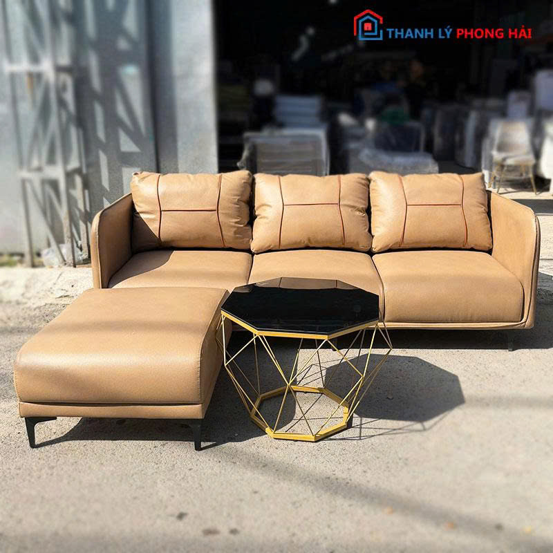 bo-sofa-phong-khach-boc-da-tang-ban-tra (9) Bộ Sofa Phòng Khách Bọc Da Tặng Bàn Trà Mới 99% (Nhiều Màu)