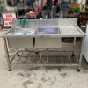Bồn Rửa Chén Công Nghiệp Inox Cũ 2 Hộc