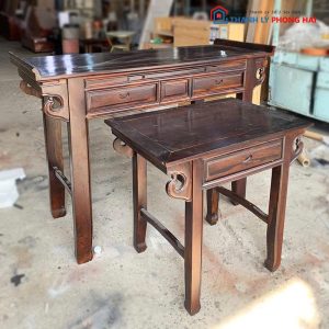 Cặp Kệ Thờ 1m57 Gỗ Tự Nhiên Cũ