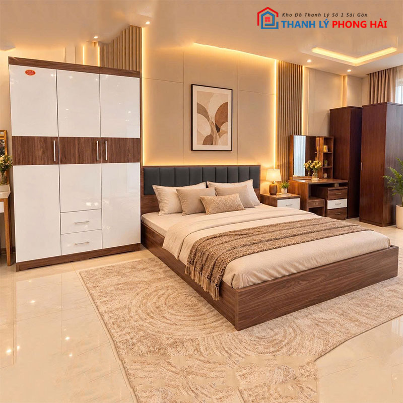 combo-giuong-tu-ban-trang-diem-mdf (1) Combo Giường Tủ Bàn Trang Điểm MDF Mới 99%