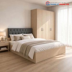 Combo Giường Tủ Bàn Trang Điểm MDF Mới 99%