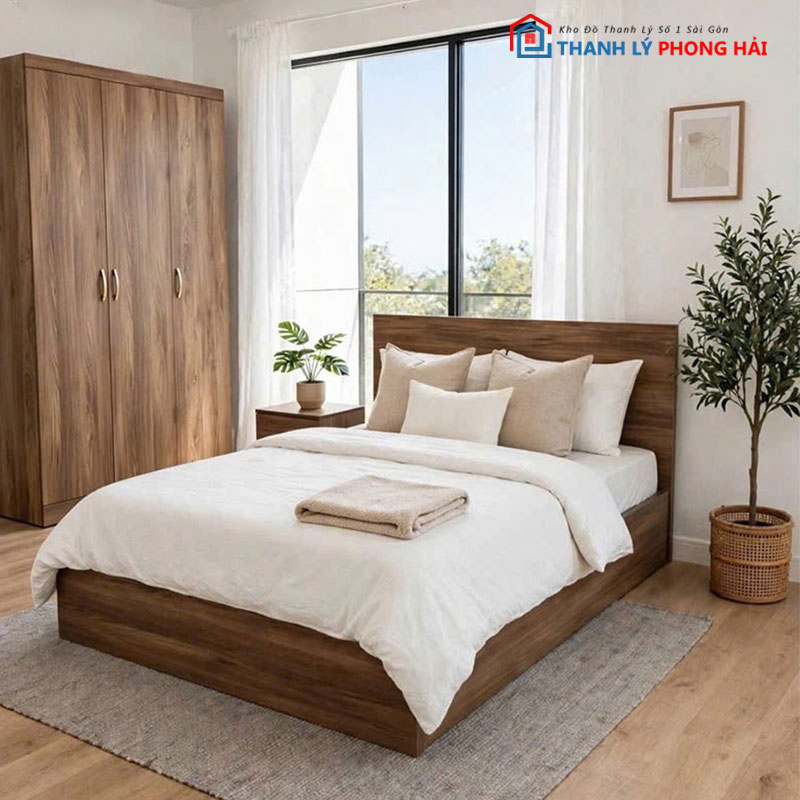 combo-giuong-tu-ban-trang-diem-mdf (17) Combo Giường Tủ Bàn Trang Điểm MDF Mới 99%