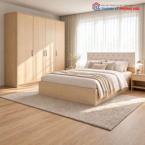 Combo Giường Tủ Bàn Trang Điểm MDF Mới 99%