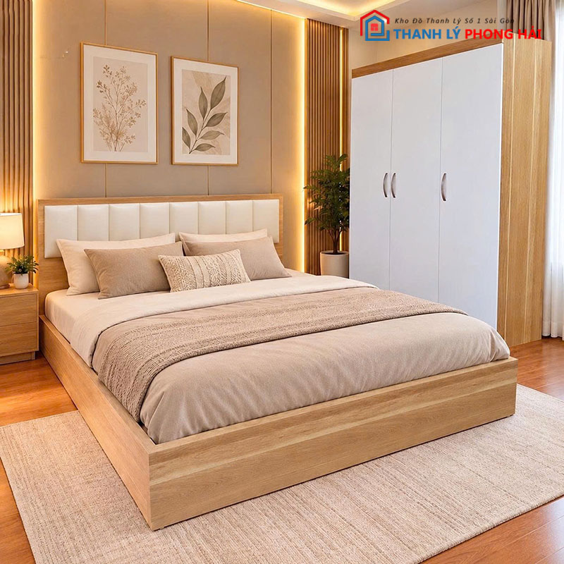 combo-giuong-tu-ban-trang-diem-mdf (9) Combo Giường Tủ Bàn Trang Điểm MDF Mới 99%