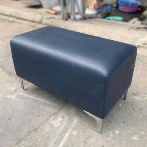 Đôn Sofa Bọc Da 80cm Chân Kim Loại Cũ