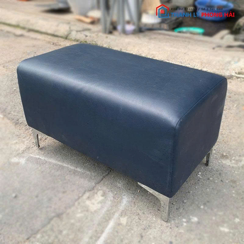 don-sofa-boc-da-80cm-2 Đôn Sofa Bọc Da 80cm Chân Kim Loại Cũ