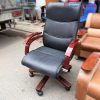 Ghế Giám Đốc Hòa Phát Bọc Da Chân Gỗ Cũ