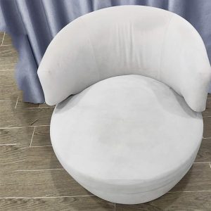 Ghế Sofa Đơn Bọc Nhung Cũ Kiểu Tròn Ôm Lưng