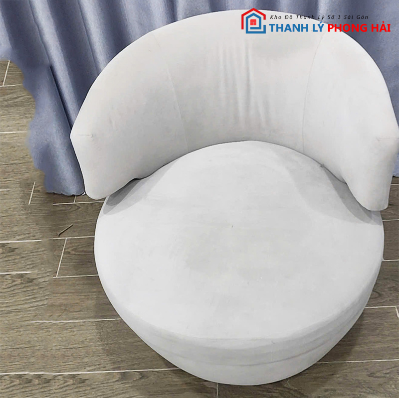 ghe-sofa-don-boc-nhung-cu Ghế Sofa Đơn Bọc Nhung Cũ Kiểu Tròn Ôm Lưng