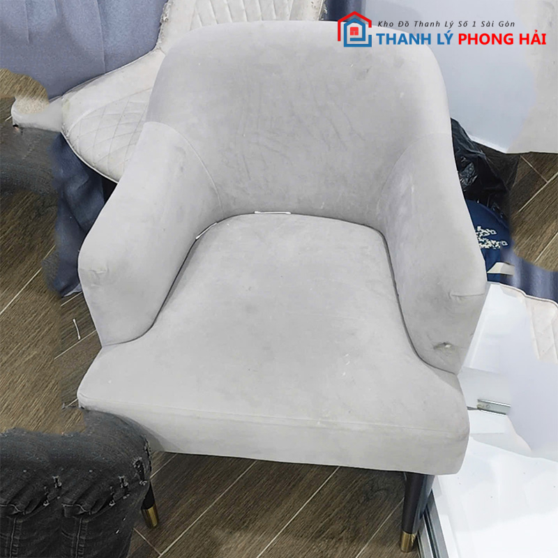 ghe-sofa-don-cu-boc-nhung-mau-xam Ghế Sofa Đơn Cũ Bọc Nhung Màu Xám