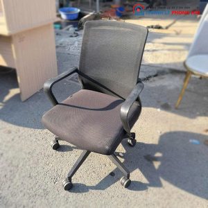 Ghế Văn Phòng Chân Xoay Lưng Vuông Cũ