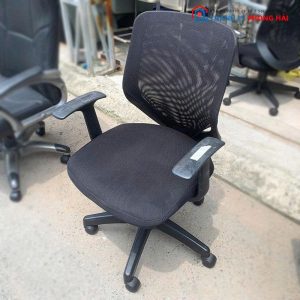 Ghế Xoay Lưới Lưng Thấp Cũ Tay Chữ T