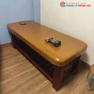 Giường Massage Bọc Da Khung Gỗ Cũ
