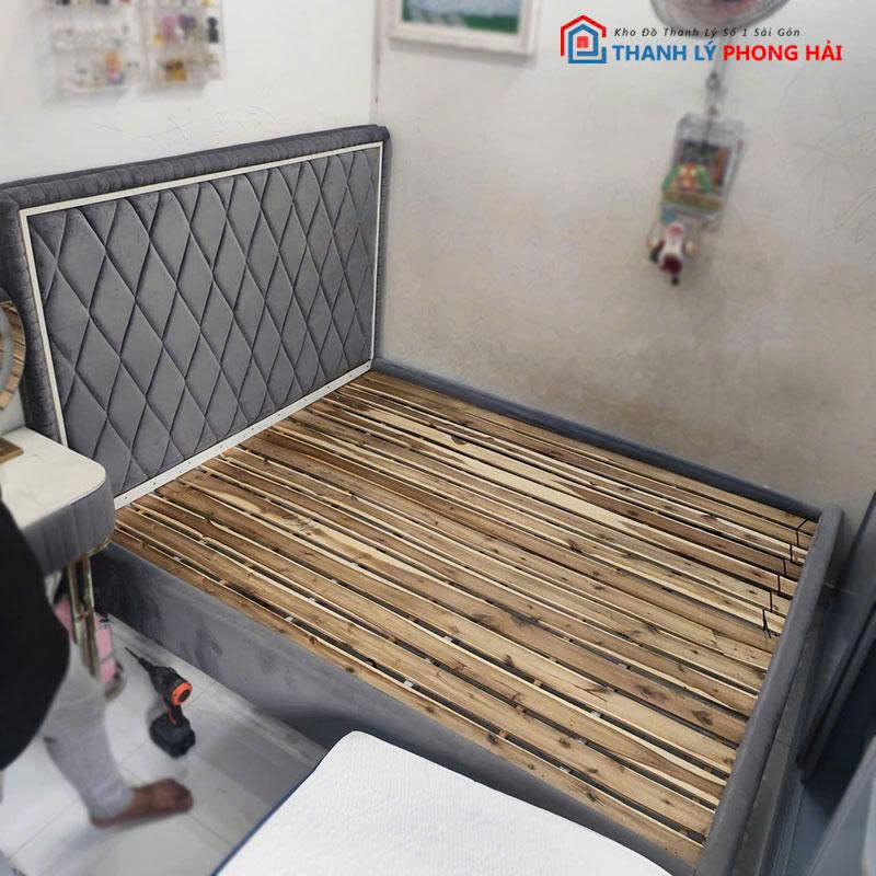 giuong-ngu-1m6-boc-nhung-cu-1 Giường Ngủ 1m6 Bọc Nhung Cũ
