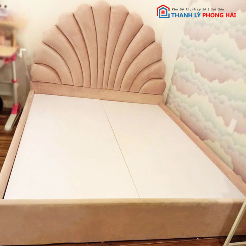 giuong-ngu-cong-chua-1m4-11-2 Giường Ngủ Công Chúa 1m4 Bọc Nhung Hồng Cũ